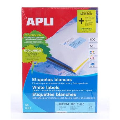 APLI Etikett, univerzális, 70x35 mm, APLI, 2400 etikett/csomag