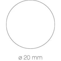   APLI Etikett, 20mm kör, kézzel írható, tekercsben, színes, APLI, piros 1700 etikett/csomag