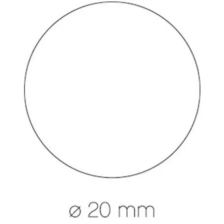 APLI Etikett, 20mm kör, kézzel írható, tekercsben, színes, APLI, piros 1700 etikett/csomag