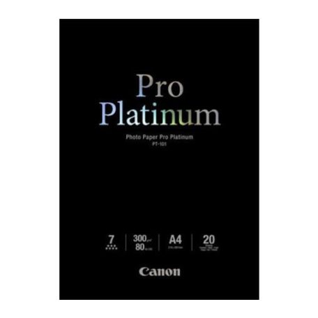 CANON PT-101 Fotópapír, tintasugaras, A4, 300 g, fényes, 20 lap, CANON