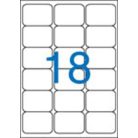 VICTORIA PAPER Etikett, univerzális, 63,5x46,6 mm, kerekített sarkú, VICTORIA PAPER, 1800 etikett/csomag