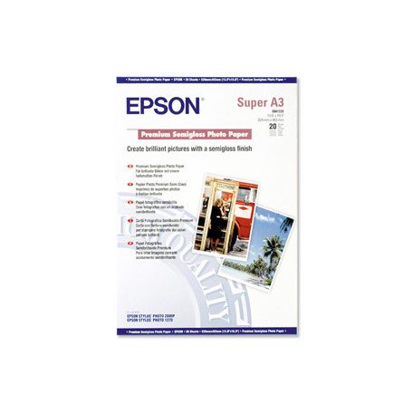 EPSON S041328 Fotópapír, tintasugaras, A3+, 251 g, félfényes, EPSON