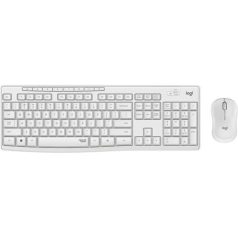   LOGITECH Egér- és billentyűzet készlet, vezeték nélküli, USB, LOGITECH, "MK295", piszkosfehér
