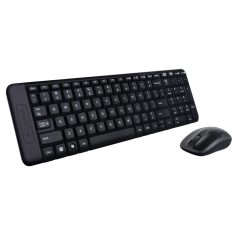   LOGITECH Egér- és billentyűzet készlet, vezeték nélküli, USB, HUN, LOGITECH "MK220", fekete