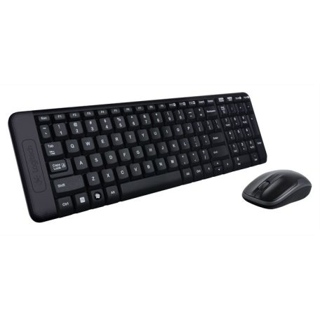 LOGITECH Egér- és billentyűzet készlet, vezeték nélküli, USB, HUN, LOGITECH "MK220", fekete
