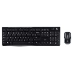   LOGITECH Egér- és billentyűzet készlet, vezeték nélküli, USB, HUN, LOGITECH "MK270", fekete