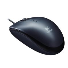   LOGITECH Egér, vezetékes, optikai, normál méret, USB, LOGITECH "M100", fekete