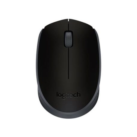 LOGITECH Egér, vezeték nélküli, optikai, közepes méret, USB, LOGITECH "M171", fekete