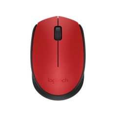   LOGITECH Egér, vezeték nélküli, optikai, közepes méret, USB, LOGITECH "M171", piros