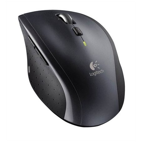 LOGITECH Egér, vezeték nélküli, lézeres, normál méret, USB, LOGITECH "M705 Marathon", fekete