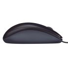 LOGITECH Egér, vezetékes, optikai, normál méret, USB, LOGITECH "M90", sötétszürke