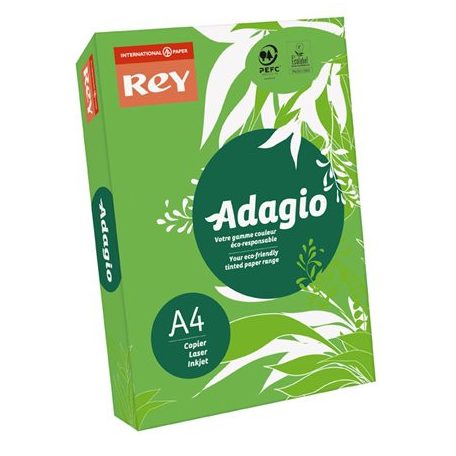REY Másolópapír, színes, A4, 80 g, REY "Adagio", intenzív zöld