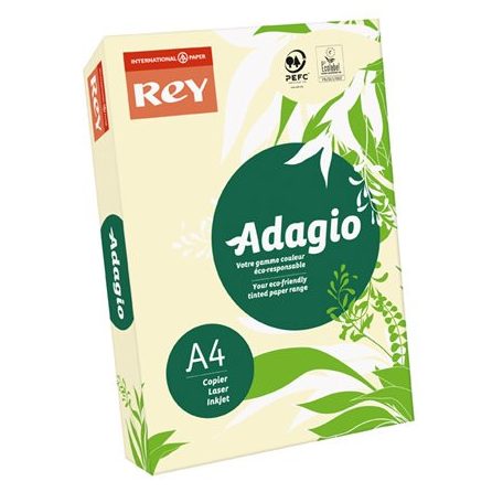 REY Másolópapír, színes, A4, 80 g, REY "Adagio", pasztell csontszín