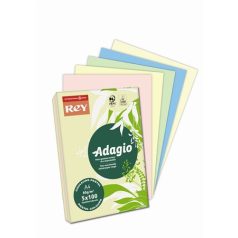   REY Másolópapír, színes, A4, 80 g, 5x100 lap, REY "Adagio", pasztell mix