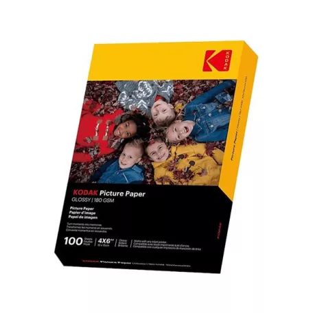 KODAK Fotópapír, tintasugaras, 10x15 cm, 180 g, fényes, KODAK "Fine Art"
