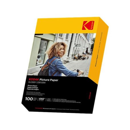 KODAK Fotópapír, tintasugaras, 10x15 cm, 230 g, fényes, KODAK "Fine Art"