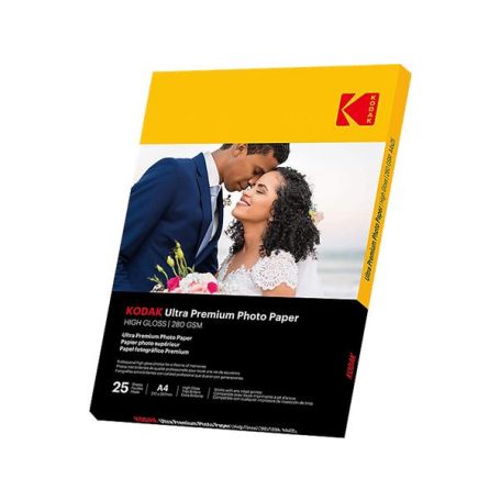 KODAK Fotópapír, tintasugaras, A4, 280 g, fényes, KODAK "Fine Art"