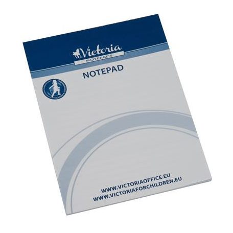 VICTORIA OFFICE Jegyzettömb, A5, 5x50 lap, vonalas, VICTORIA OFFICE, fehér
