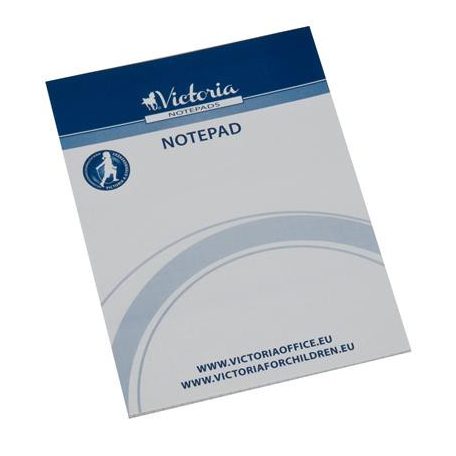 VICTORIA OFFICE Jegyzettömb, A5, 5x50 lap, négyzetrácsos, VICTORIA OFFICE, fehér
