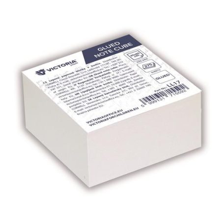 VICTORIA OFFICE Kockatömb, 85x85x40 mm, ragasztott, VICTORIA OFFICE