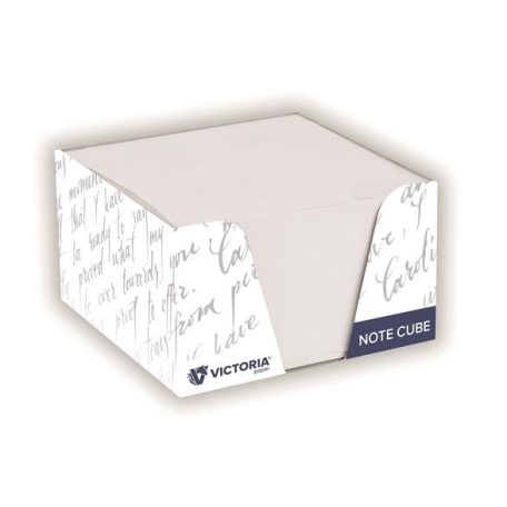 VICTORIA OFFICE Kockatömb adagolóval, 85x85x50 mm, VICTORIA OFFICE