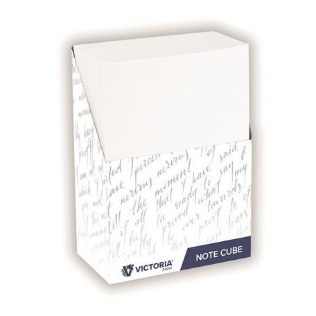 VICTORIA OFFICE Kockatömb álló adagolóval, 75x40x105 mm, VICTORIA OFFICE