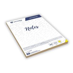   VICTORIA OFFICE Jegyzettömb, A4, 5x50 lap, vonalas, VICTORIA OFFICE, sárga