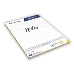   VICTORIA OFFICE Jegyzettömb, A4, 5x50 lap, négyzetrácsos, VICTORIA OFFICE, sárga