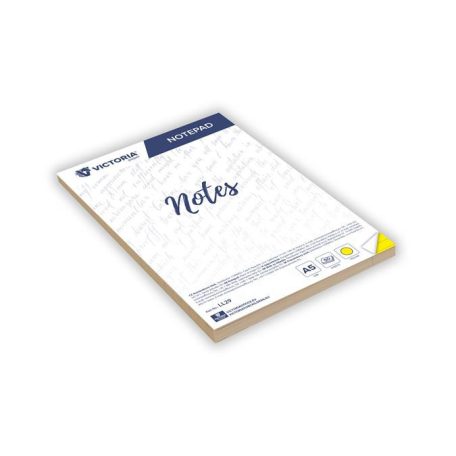 VICTORIA OFFICE Jegyzettömb, A5, 5x50 lap, vonalas, VICTORIA OFFICE, sárga
