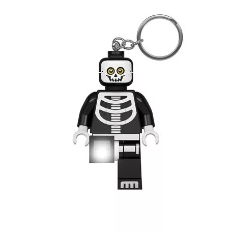 LEGO Kulcstartó, LED világítással, LEGO "Skeleton Guy"