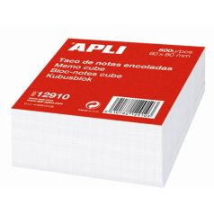 APLI Kockatömb, 80x80 mm, ragasztott, APLI, fehér