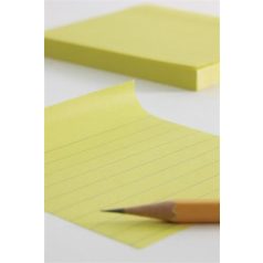  APLI Öntapadó jegyzettömb, vonalas, 100x150 mm, 100 lap, APLI "Classic", sárga