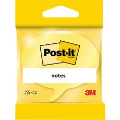  3M POSTIT Öntapadó jegyzettömb, szövegbuborék forma, 70x70 mm, 225 lap, 3M POSTIT, sárga