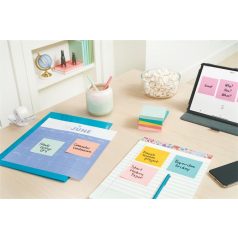   3M POSTIT Öntapadó jegyzettömb, 38x51 mm, 12x100 lap, 3M POSTIT "Beachside", vegyes színek