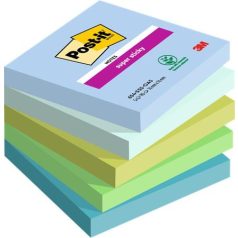   3M POSTIT Öntapadó jegyzettömb, 76x76 mm, 5x90 lap, 3M POSTIT "Super Sticky Oasis", vegyes színek