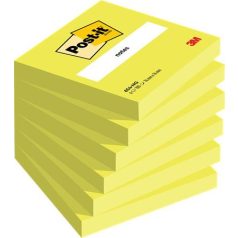   3M POSTIT Öntapadó jegyzettömb, 76x76 mm, 6x100 lap, 3M POSTIT, neonzöld