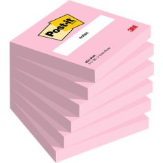   3M POSTIT Öntapadó jegyzettömb, 76x76 mm, 6x100 lap, 3M POSTIT, rózsaszín