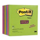 3M POSTIT Öntapadó jegyzettömb, 76x76 mm, 12x90 lap, 3M POSTIT "Super Sticky", vegyes