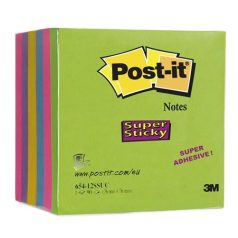   3M POSTIT Öntapadó jegyzettömb, 76x76 mm, 12x90 lap, 3M POSTIT "Super Sticky", vegyes