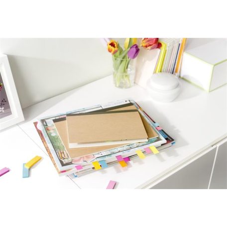 3M POSTIT Jelölőcímke, papír, 4x50 lap, 15x50 mm, 3M POSTIT "Poptimistic", vegyes