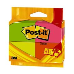  3M POSTIT Öntapadó jegyzettömb, 38x51 mm, 4x100 lap, 3M POSTIT, "Neon"