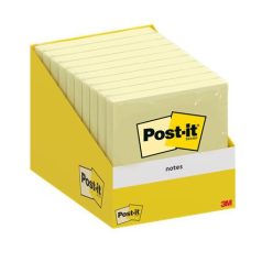   3M POSTIT Öntapadó jegyzettömb, 76x76 mm, 100 lap, 3M POSTIT, kanári sárga