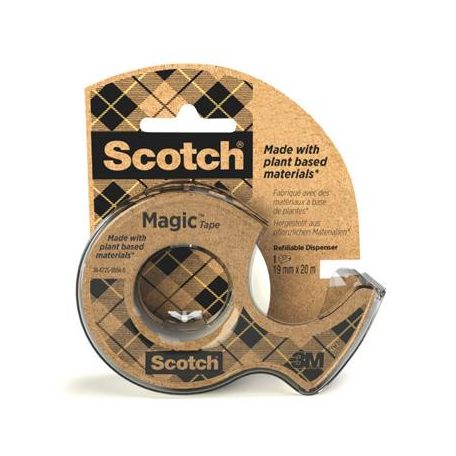 3M SCOTCH Ragasztószalag, adagolón, 19 mm x 33 m, környezetbarát, 3M "Scotch® Magic™", áttetsző