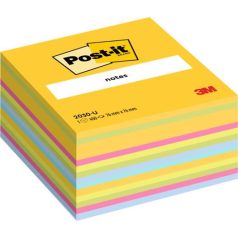   3M POSTIT Öntapadó jegyzettömb, 76x76 mm, 450 lap, 3M POSTIT, vegyes színek