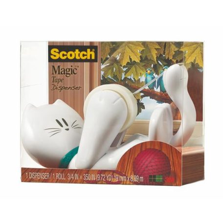 3M SCOTCH Ragasztószalag-adagoló, asztali, feltöltött, 3M SCOTCH "C39", cica