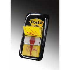   3M POSTIT Jelölőcímke, műanyag, 50 lap, 25x43 mm, 3M POSTIT, ikonos, aláírás