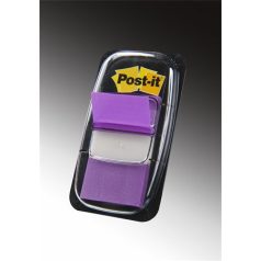   3M POSTIT Jelölőcímke, műanyag, 50 lap, 25x43 mm, 3M POSTIT, lila