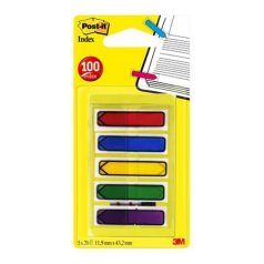   3M POSTIT Jelölőcímke, műanyag, 5x20 lap, 11,9x43,2 mm, nyíl, 3M POSTIT, vegyes