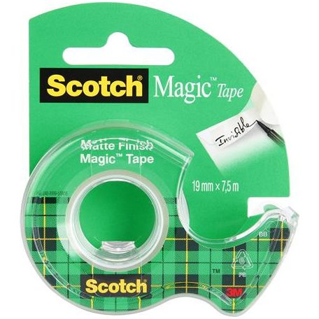 3M SCOTCH Ragasztószalag, adagolón, kézi, 19 mm x 7,5 m, 3M SCOTCH "Magic Tape 810"