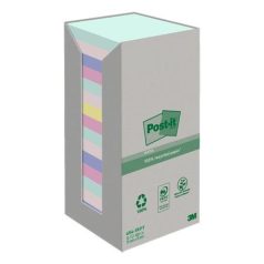   3M POSTIT Öntapadó jegyzettömb, 76x76 mm, 16x100 lap, 3M POSTIT "Nature", vegyes pasztell színek